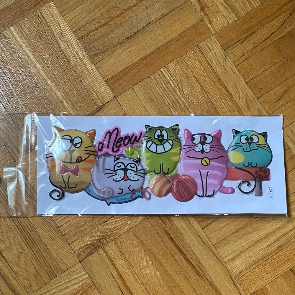 Large 3D cute cats kitties sticker